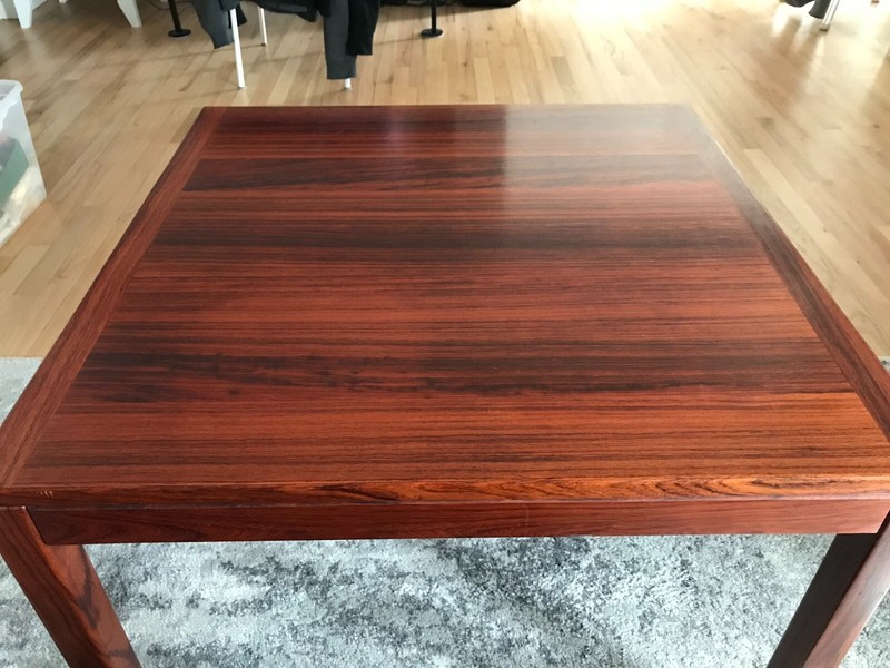 Mid-Century Denmark Vejle Stole-eg Mobelfabrik Rosewood Square Coffee Table 