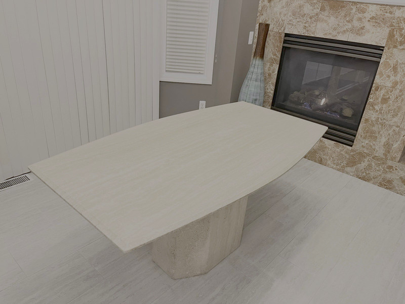Italian travertine marble table