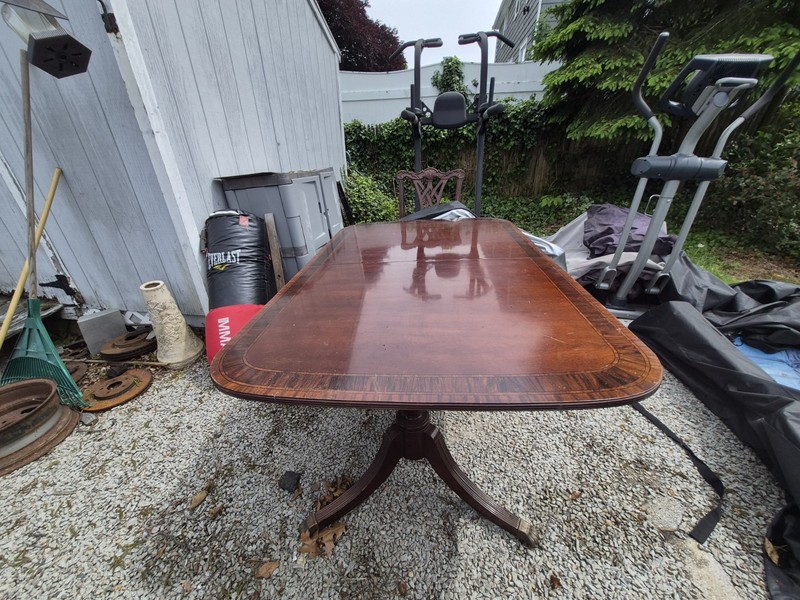 Antique Rectangular Wood Dining Table for Dining Room Brown (Pick Up Only)