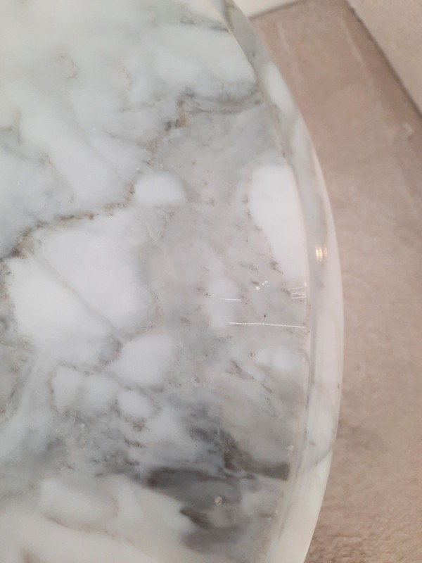 Vintage Gold White Marble Side Table **LOCAL PICKUP SAN DIEGO ONLY** gallery