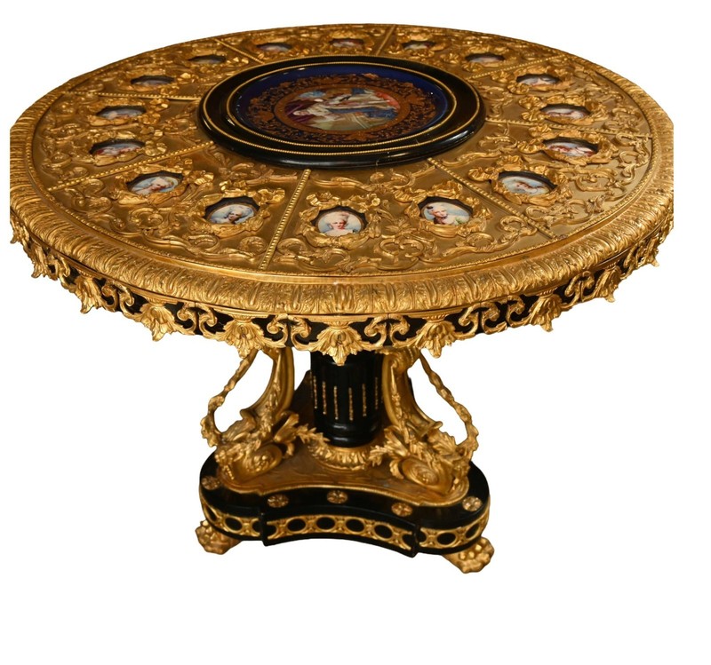 Napoleon III Revival Centre Table Sevres Plaques Ormolu gallery
