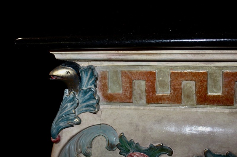 VENETIAN CONSOLE CREATED WITH BIRD THEME. Bird Heads In Corners; Webbed Toe Feet gallery