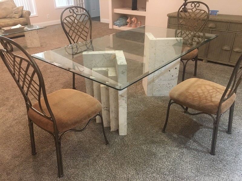 Rare Vintage Florida Keys Coral Dining Room Table Coquina Modern 42″ x 72″ inch