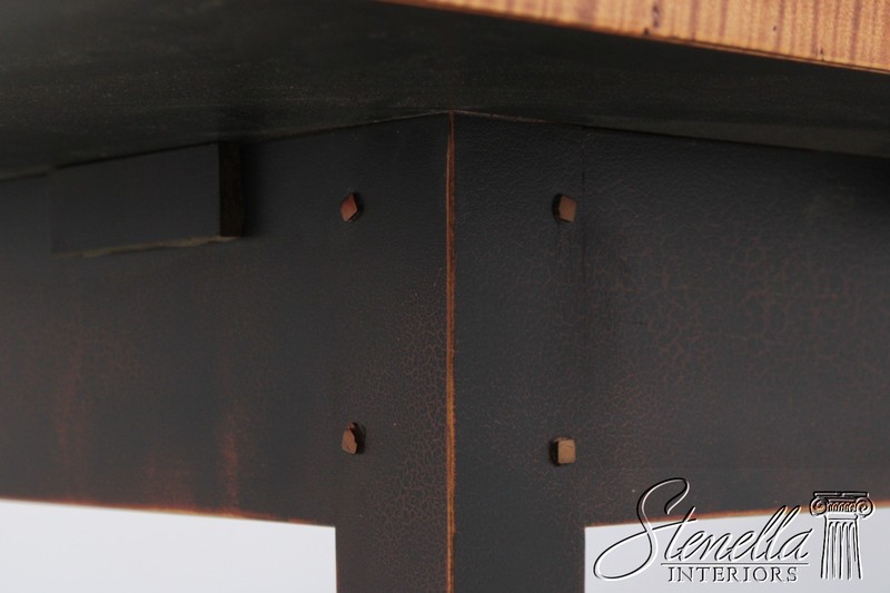 L72590: Benchmade Tiger Maple Large Farmhouse Dining Tavern Table gallery