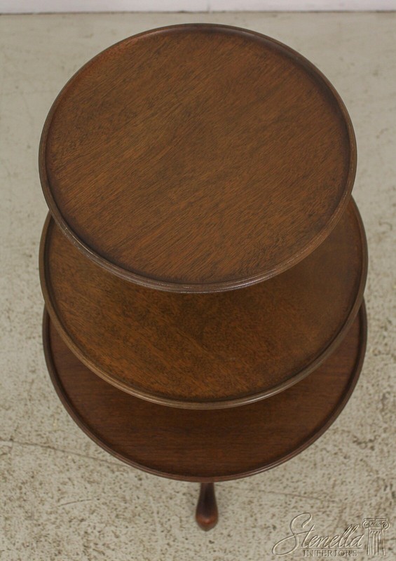 59280EC: KITTINGER Colonial Williamsburg CW-25 3 Revolving Tier Table gallery