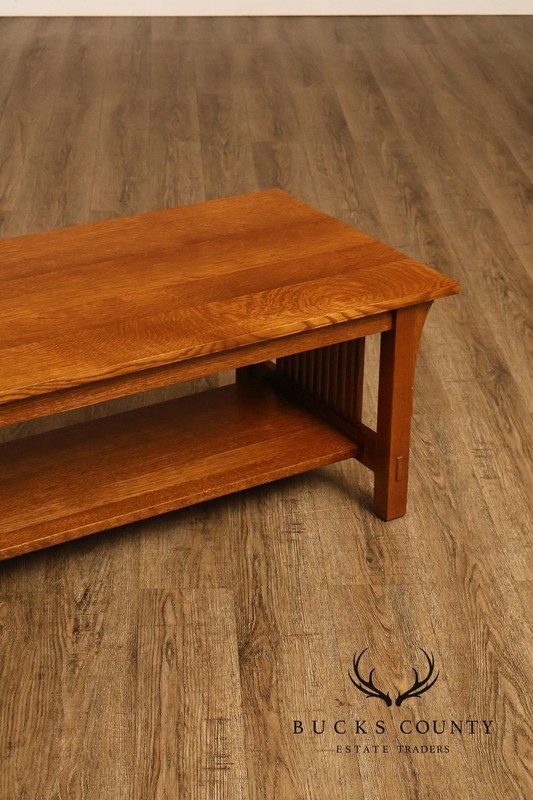 Stickley Mission Collection Oak Spindle Coffee Table gallery