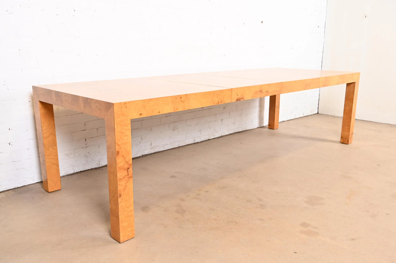 Milo Baughman for Thayer Coggin Mid-Century Modern Burl Wood Dining Table gallery