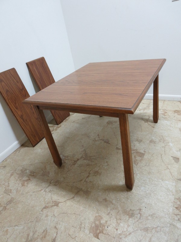 Brandt Ranch Oak Rustic Lodge Dining Room work Table Mid Century Cowboy cabin gallery