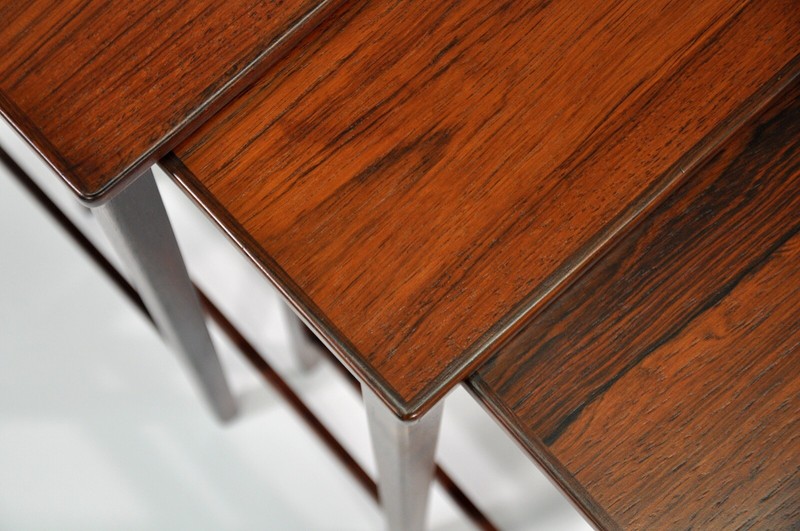 Brazilian Rosewood Nesting Tables Mid-Century Danish Modern 1950s Scandinavian gallery