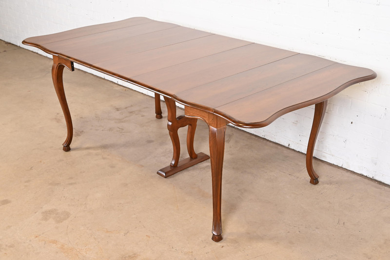 John Widdicomb French Provincial Solid Cherry Wood Extension Dining Table gallery