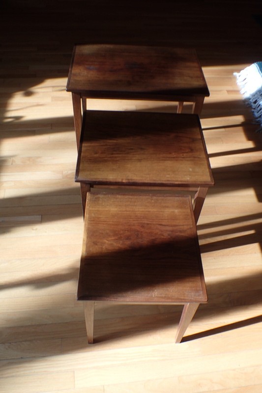 Mid- Century Modern Nesting Tables kvalite funktion Denmark George Tanier