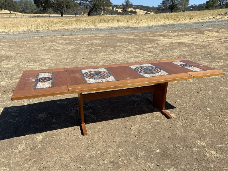 MCM Dining Table Teak & Tile by GANGSO MOBLER