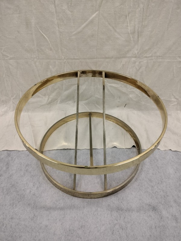 Sculpture Brass Cocktail Coffee Table In The Style Of Milo Baughman With Angular gallery