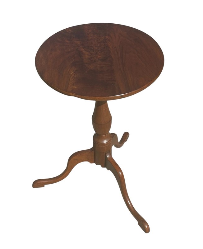 Federal Style Mahogany Tilting Wine Table with Snake Leg Base - Perfect Size gallery