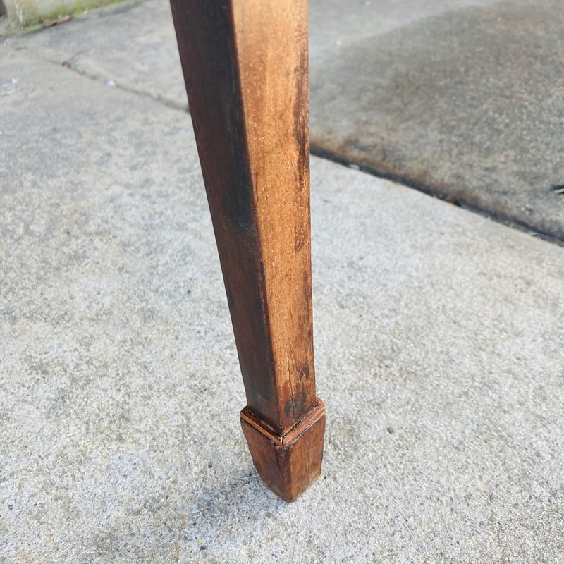 Antique New England Drop Leaf Table, Walnut Satinwood Brass Pembroke Table gallery