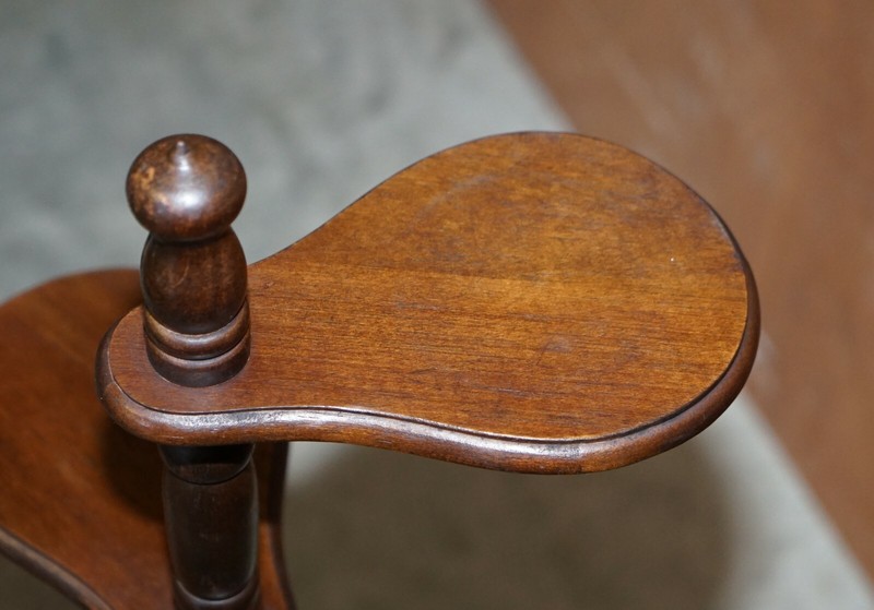 PAIR OF HARDWOOD WHATNOT ADJUSTABLE SIDE END TABLES CAKE STANDS DISPLAY STANDS gallery