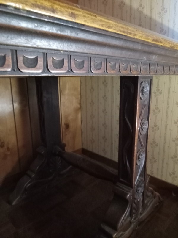 Antique Carved Oak Banquet Table – 14 Feet Long, Ideal for Special Events gallery