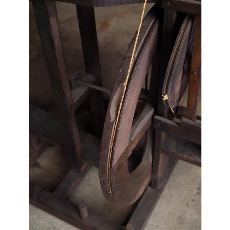 Antique Japanese Mechanical Thread Winder Meiji Era Koro-ten Used K23883 gallery