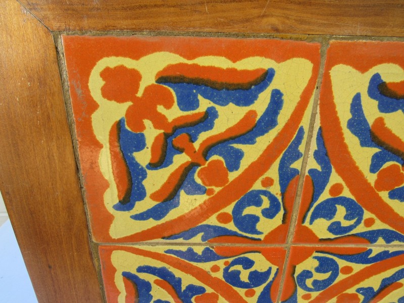 VINTAGE 1920'S ERA CALIFORNIA TILE TOP TABLE MADE BY D&M SPANISH REVIVAL gallery