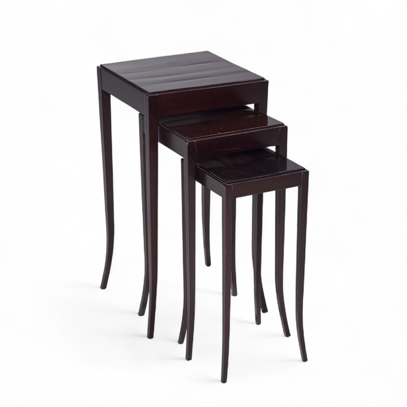 Barbara Barry for Baker Mahogany Nesting Tables – Set of 3
