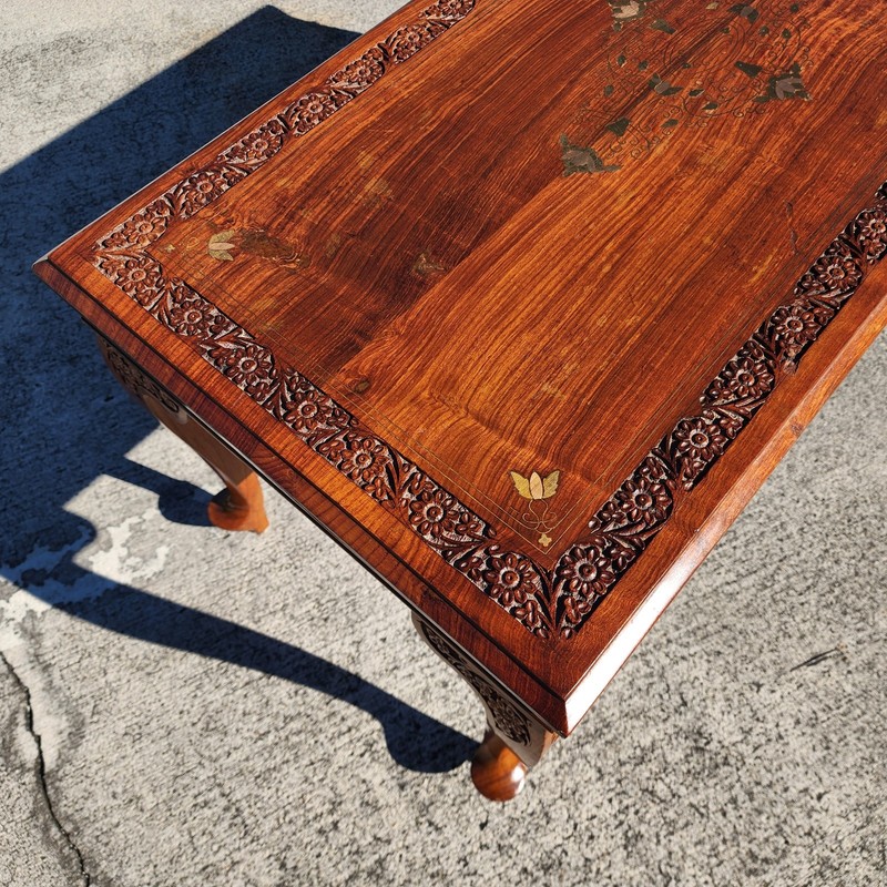 Mid Century Anglo Indian Walnut Coffee Table gallery