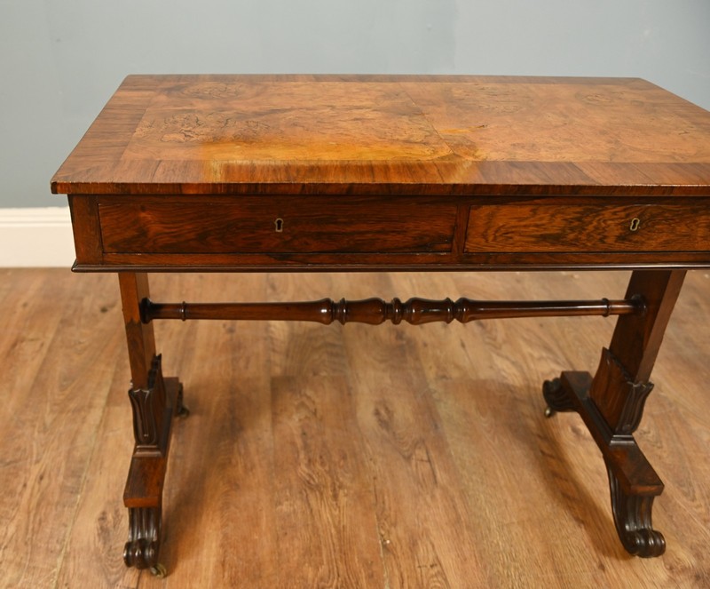 Regency Writing Table Walnut Desk 1820 gallery