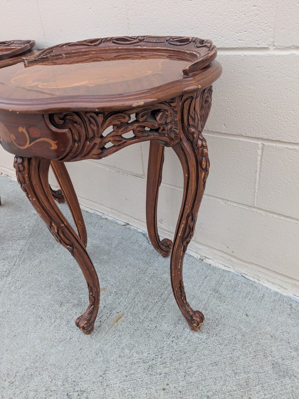 Vintage French Provincial Regency Side Tables gallery