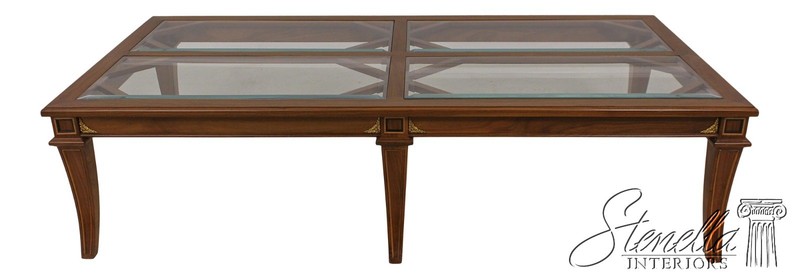 58627: John Widdicomb Attributed Regency Style Large Walnut Coffee Table