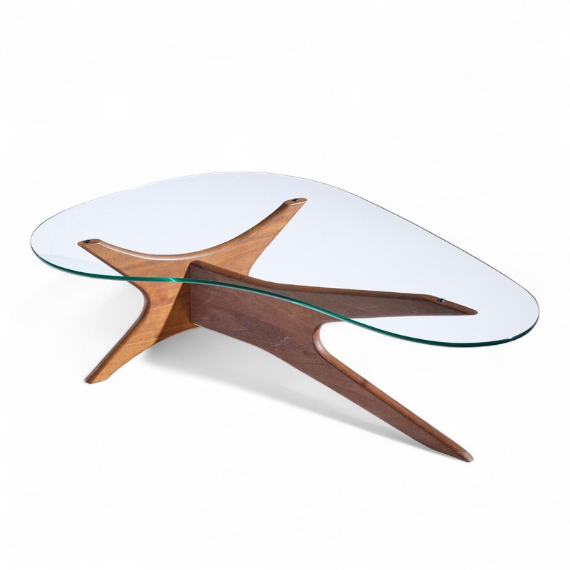 Adrian Pearsall for Craft Associates Mid Century Walnut Jacks Coffee Table gallery