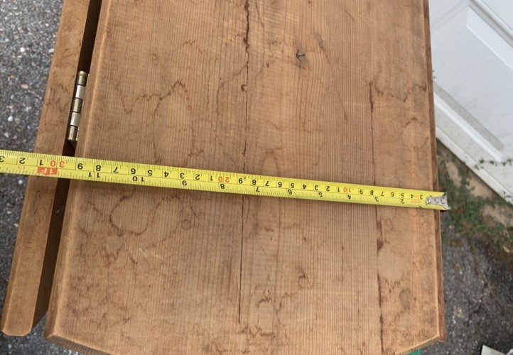 Antique English Oak Drop-Leaf Gateleg Table Heart Cutout Rustic 33”Farmhouse gallery