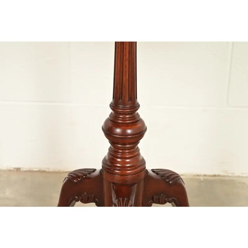 Smith & Watson Georgian Mahogany and Burl Wood Pedestal Tea Table gallery