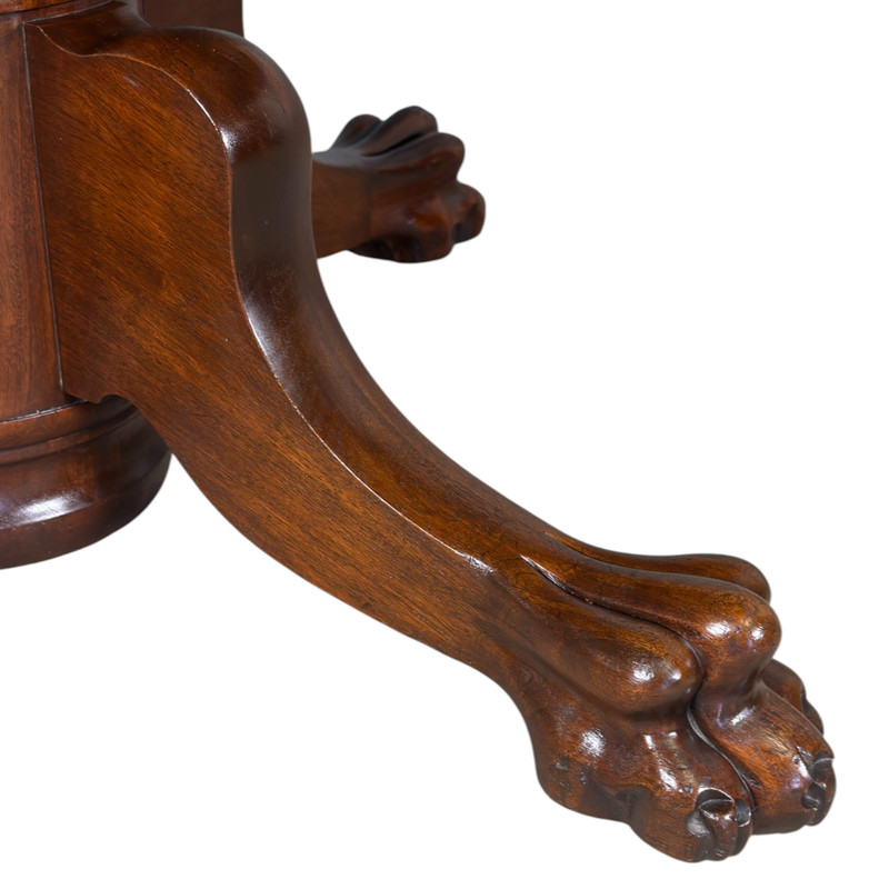 Antique Mahogany Claw Foot Banquet Dining Table – 6 Leaves #22559 gallery