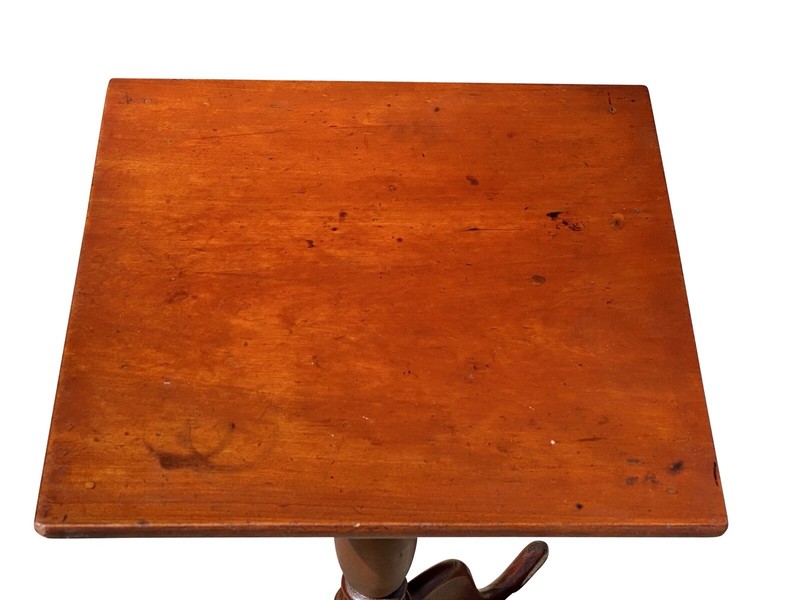 Antique Queen Anne Cherry Candlestand / End Table gallery