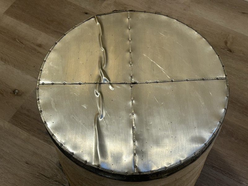 Pair Of Palecek End Tables/Storage Stools Or Planters gallery