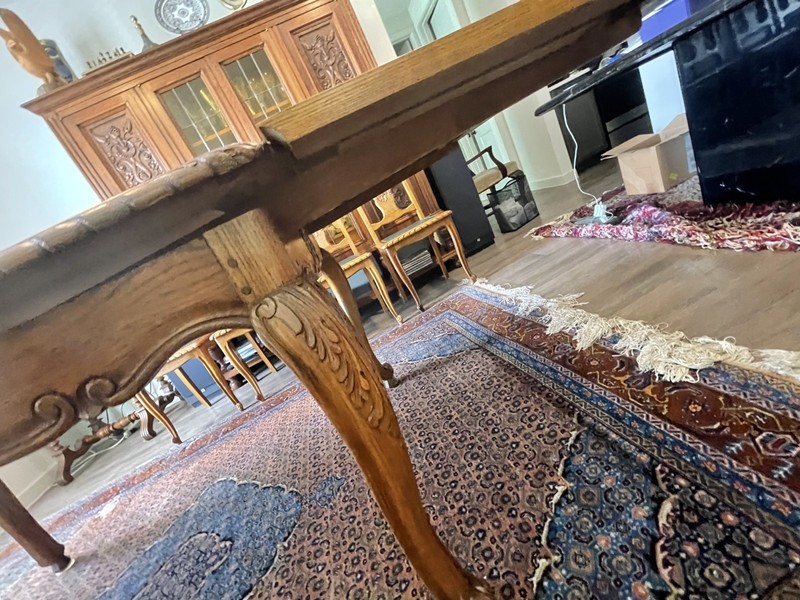 Antique French Louis XV Expandable Dining Table – Solid Walnut & Oak – 1800s gallery