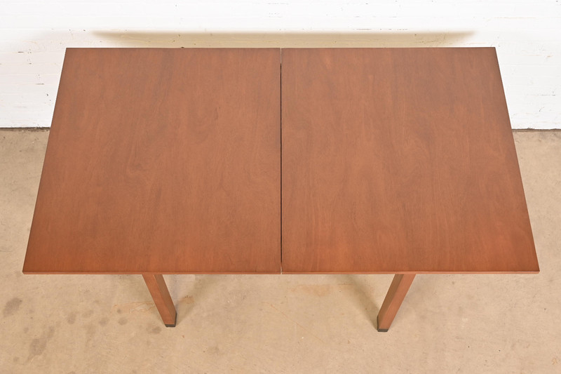 Edward Wormley for Dunbar Mid-Century Modern Walnut Flip Top Dining Table gallery