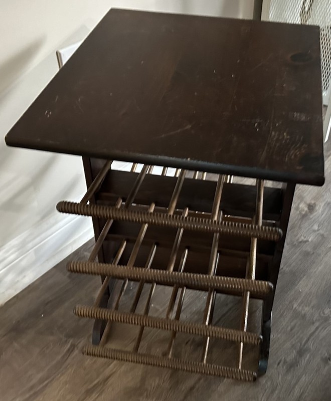 VINTAGE MID CENTURY MODERN MAGAZINE LP RACK TABLE FLOATING SHELVES DANISH MOD gallery