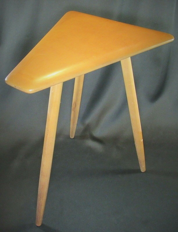 Mid-Century Modern CUSHMAN Cigarette or Side Table Signed ca.1950's Rare Piece! gallery