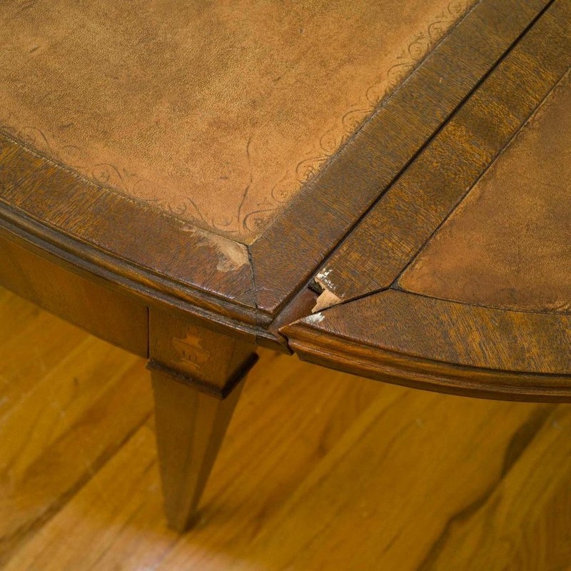 Vintage Fold Down Side Oval Side Table gallery