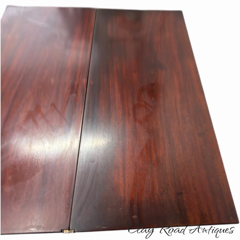 Antique PA chippendale 18th mahogany hall console card game table stand 1780 gallery