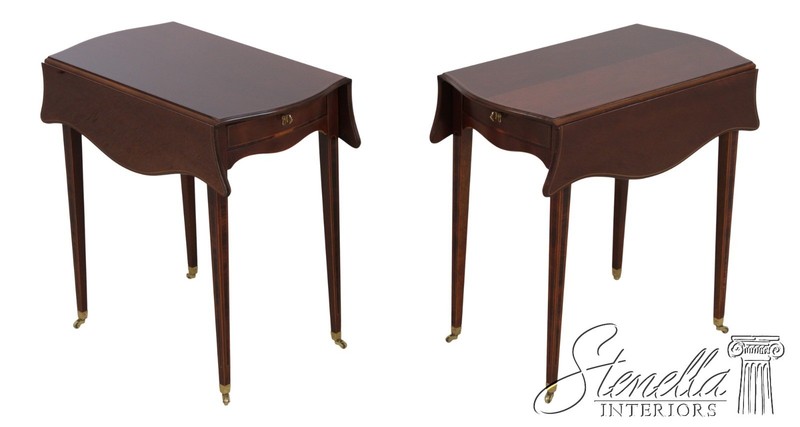 L71413: Pair Of BAKER Mahogany Pembroke Drop Side Tables