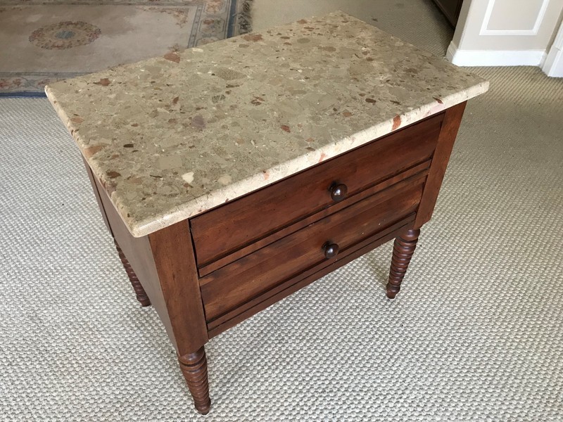 Mid-Century Lane Side Table with Spanish Marble Top gallery