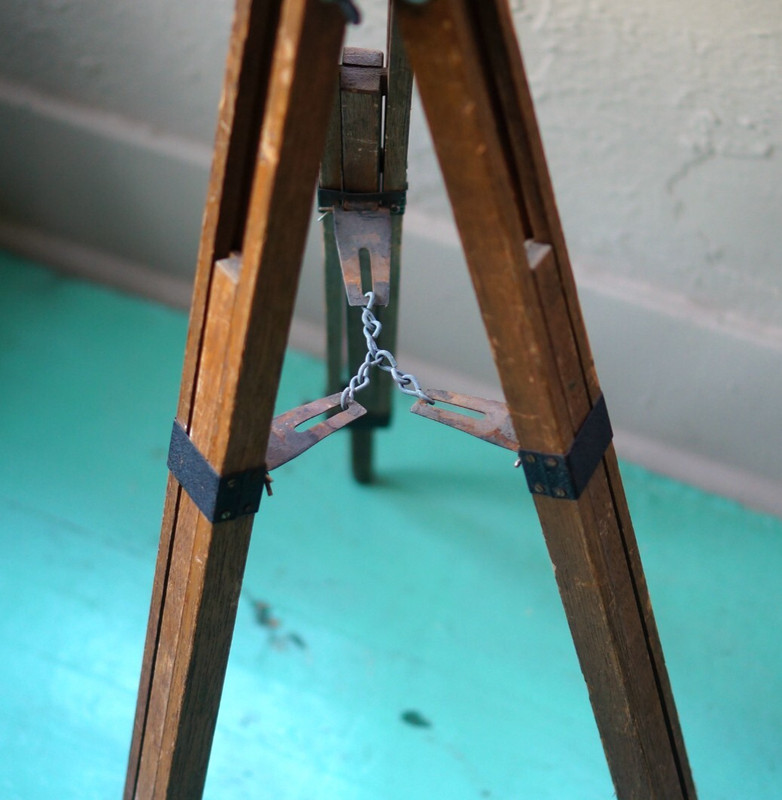 Beautiful Antique Mounted Tripod Desk Table Stand with Adjustable Legs gallery