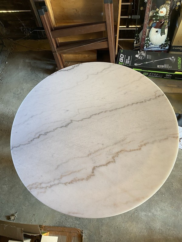 White Marble Dining Table, half off original price gallery