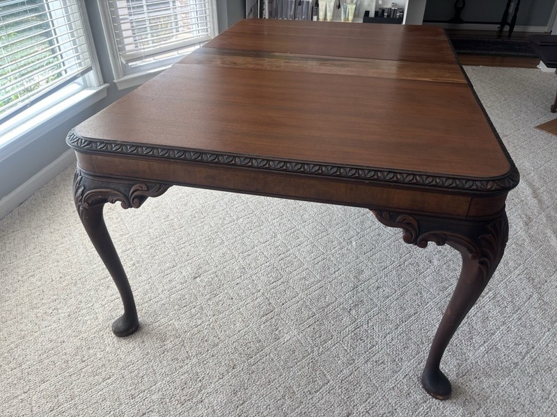 1890’s Mahogany Scalloped Edge Dining Room Table gallery