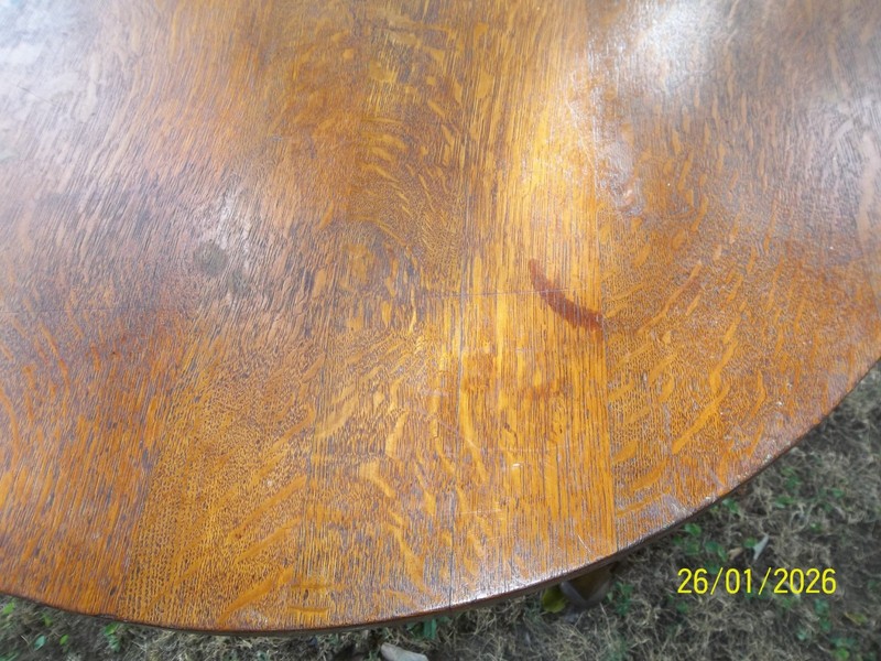 Antique Stickley Brothers Mission 1/4 Sawn Round Oak Table gallery