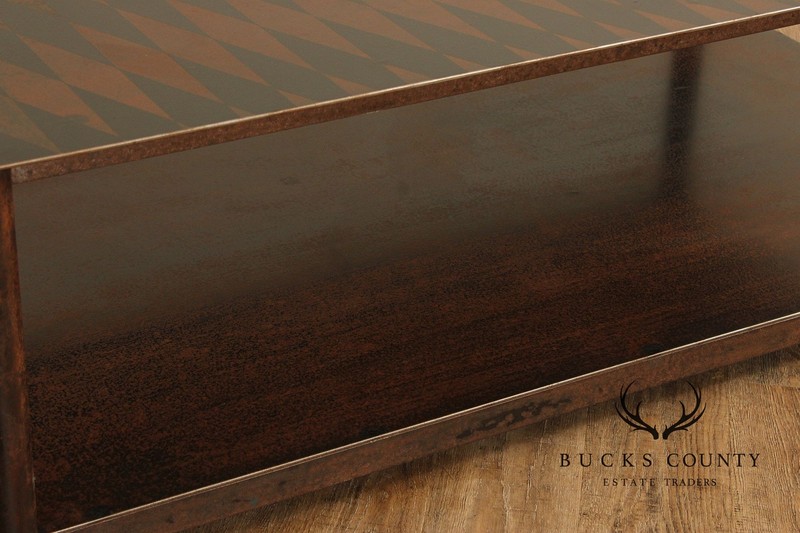 Jim Rose Patinated and Oxidized Steel Coffee Table gallery