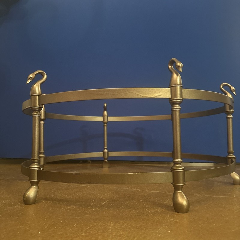 JANSEN Style Swan Coffee Table 31" x 14.5" with GLASS TOP, Hollywood Regency gallery