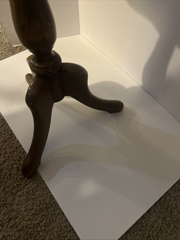 Small Tilt Table Vintage Dark Wood gallery