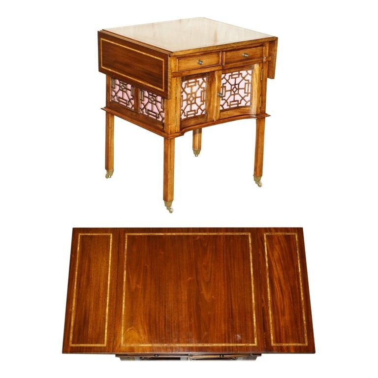 COLLECTABLE ANTIQUE THOMAS CHIPPENDALE BREAKFAST SUPPER MAHOGANY WALNUT TABLE